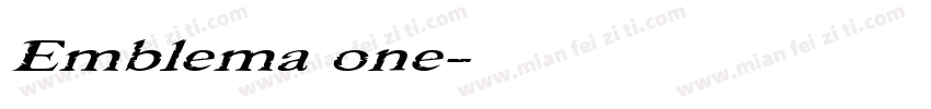 Emblema one字体转换